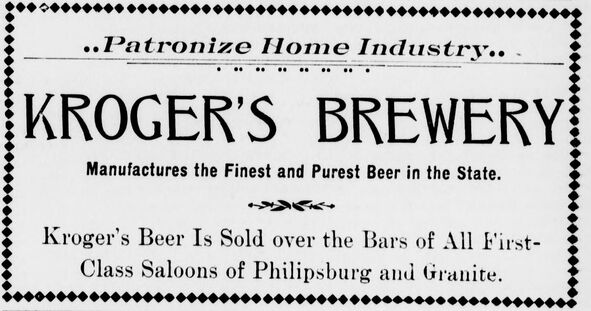 Kroger advertisement in the December 8, 1899 issue of the Philipsburg Mail