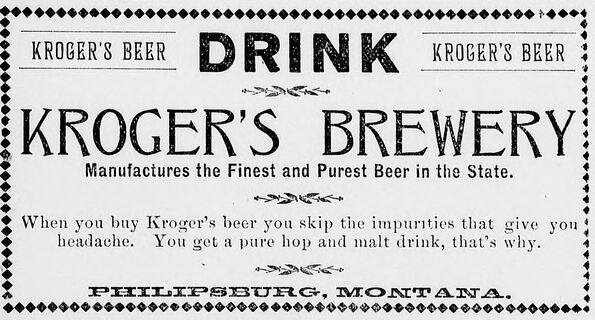 Kroger advertisement in the July 27, 1901 issue of the Philipsburg Mail