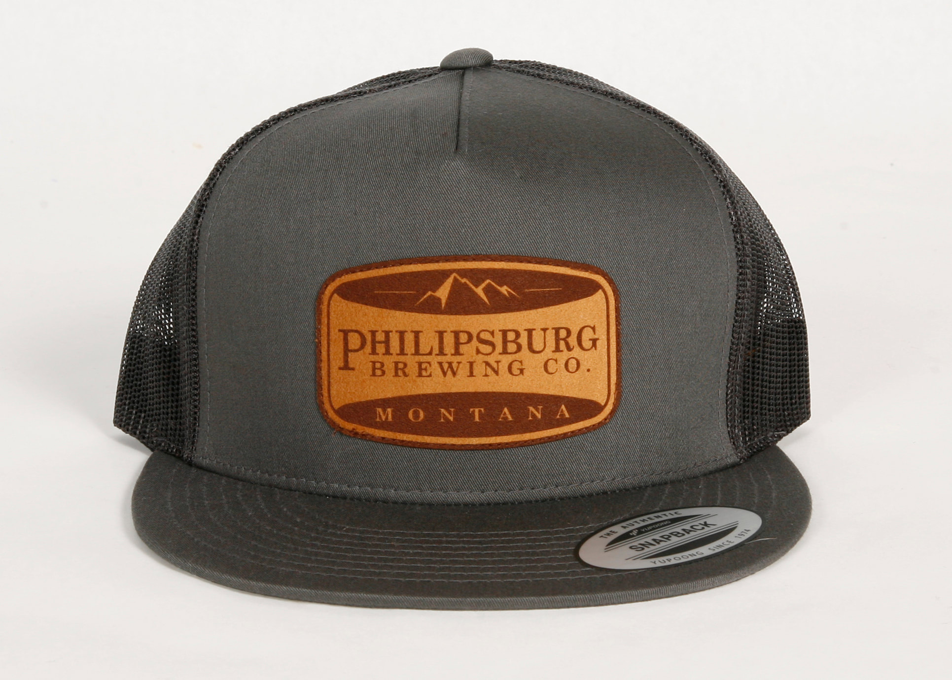 Brewing Philipsburg with Flexfit Trucker Company Suede Patch